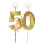 64-43 Cyferka "50" złota satyna