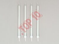 61-66 ŚWIECZKI URODZINOWE DŁUGIE PERŁOWE BŁĘKITNE 12/12