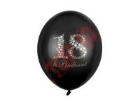 SB14P-136-010-6 Balony 30cm, 18 & Brilliant, Pastel Black