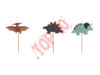 SCS-20 ŚWIECZKI PIKERY DINOZAURY 3 szt.