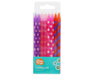 SF-KGRR ŚWIECZKI KOLOROWE GROCHY, RÓŻOWY MIX, 16/16 - 2