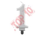 PF-SCS1 ŚWIECZKA B&C CYFERKA "1" METALIK SREBRNA, 8,0 cm