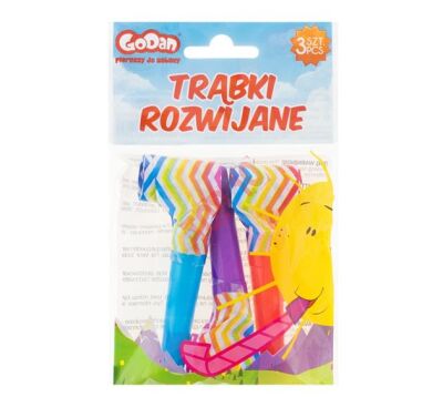 CL55401 TRĄBKI ROZWIJANE PAPIEROWE 3 SZT.  - 2