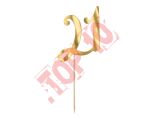 KPT62-21-019 Topper na tort ''21'', złoty, 20.5cm